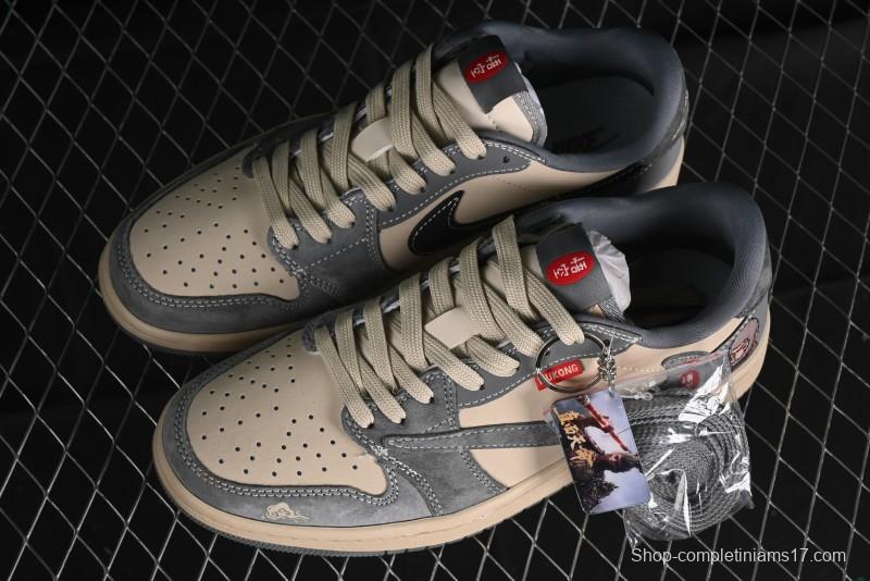 Nike Travis Scott x Fragment Design x Air Jordan 1 Low OG SP AJ1 Retro Sneakers - CH6336-013