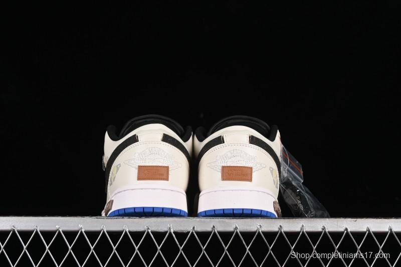 Nike Air Jordan 1 Low Retro Basketball Shoes Panda Mischief Pioneer Rider - 553560-140