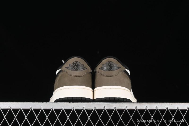 Nike Air Jordan 1 Low AJ1 Retro Basketball Shoes with Mocha Suede Accents - CZ0790-102