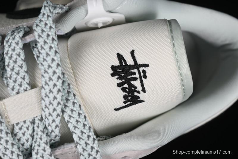 Nike Air Jordan 1 Low Stussy Collaboration - Black Blue Pigment Patchwork Retro Basketball Shoes - LJ6688-008