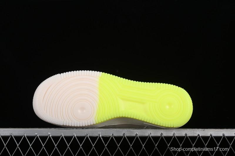 Nike Air Force 1 '07 Low Supreme Casual Sneakers in White-Fluorescent Green - BB7577-219
