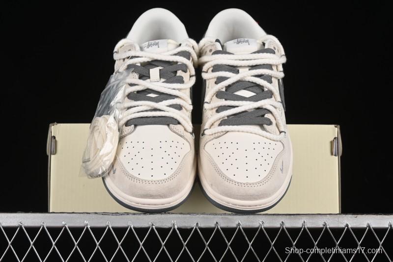 Nike SB Dunk Low Stussy Anniversary Edition Custom Low-Top Casual Sneakers - SJ2068-280
