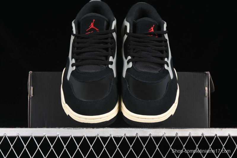 Nike Air Jordan 4 Remastered Sneakers in Black with Textile Mesh, Leather and Suede - FQ7939-006