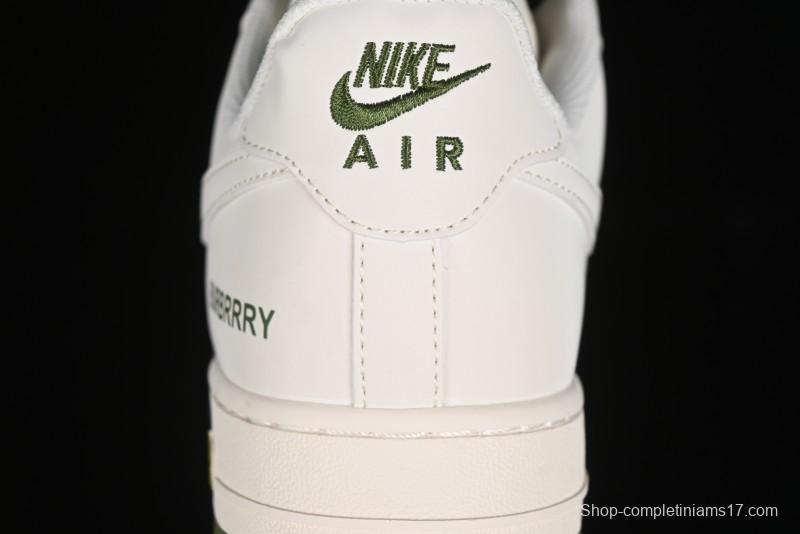 Nike Air Force 1 '07 Low Burberry Collaboration - Off White Mint Green Low Top Casual Sneakers - BB8588-221