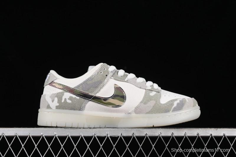 Nike SB Dunk Low Bape Collaboration - Crystal Camouflage Anniversary Custom Low-Top Casual Skate Shoes - JH8040-941