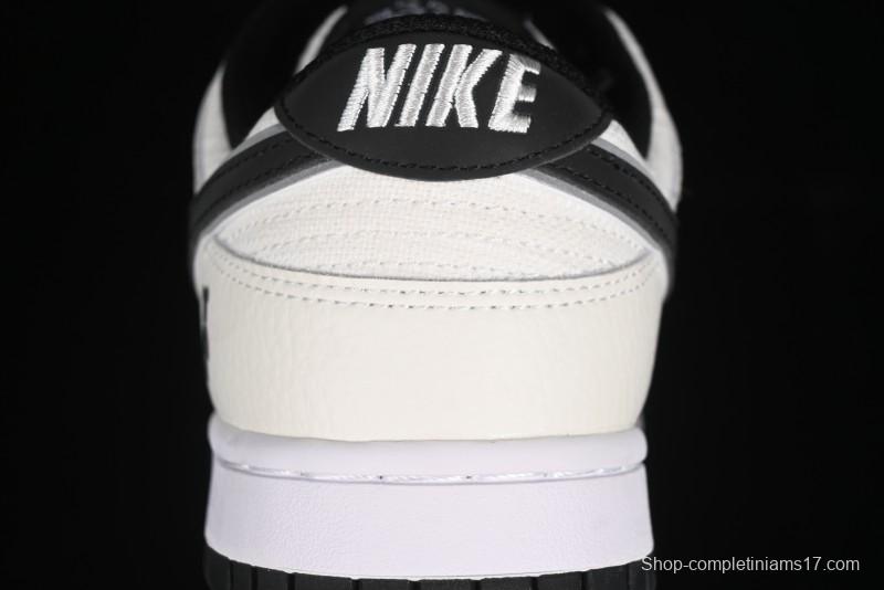 Nike SB Dunk Low Violent Bear Collaboration - Woven Black Swoosh Anniversary Custom Low-Top Casual Skate Shoes - KK1888-005