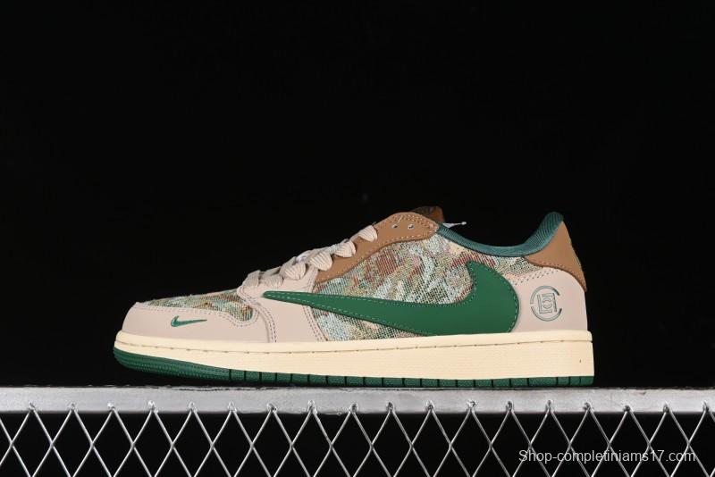 Nike Travis Scott x Fragment Design x Air Jordan 1 Low OG SP AJ1 Retro Sneakers - JH6088-611