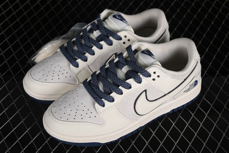 Nike SB Dunk Low The North Face Collaboration - Deep Blue Pig Anniversary High-End Custom Low-Top Casual Skate Shoes - XX2025-325