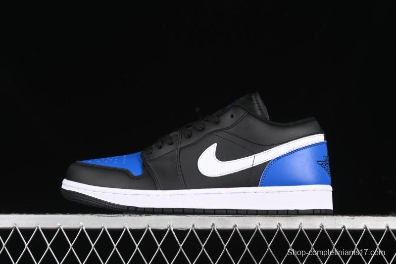 Nike Air Jordan 1 Low Retro Basketball Shoes in Black/Blue - 553558-042