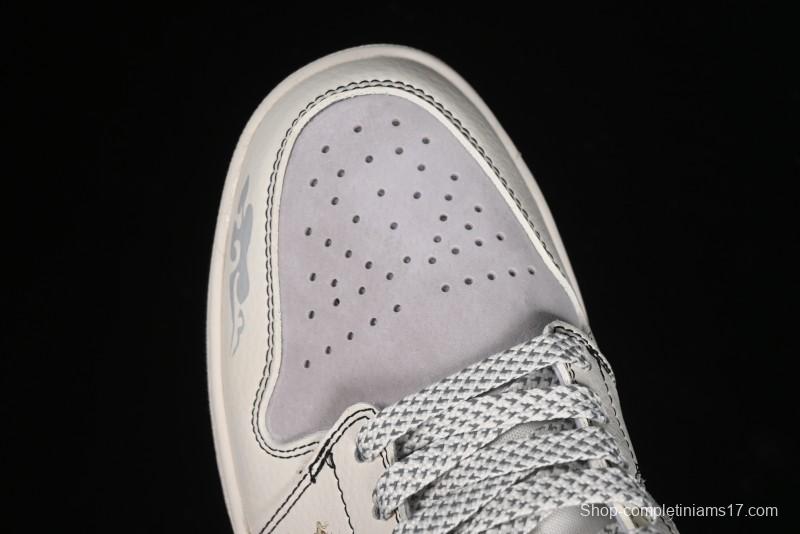 Nike Air Jordan 1 Low Retro Basketball Shoes Custom Black Myth Wukong Design - SJ9950-042