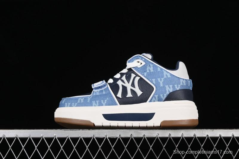 New York Yankees Chunky Liner Mid Denim Monogram Sandals with Thick Sole - 3ASXCHL4N50BLS