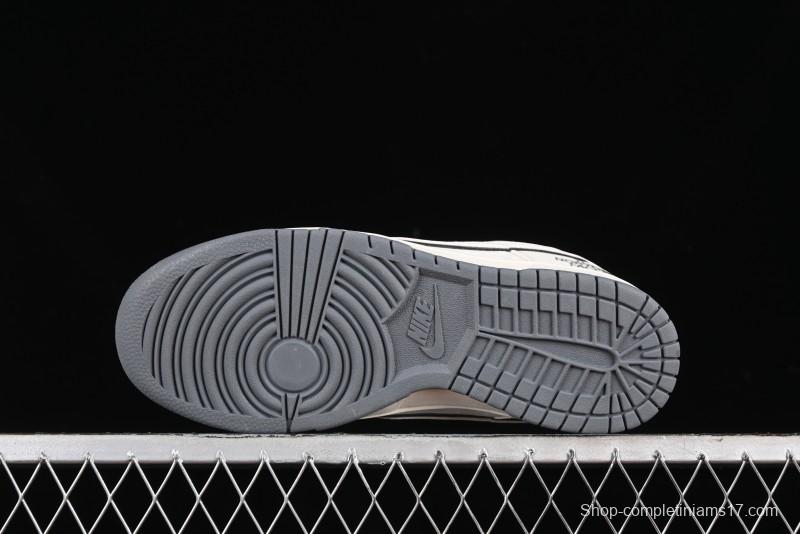 Nike SB Dunk Low The North Face Collaboration - Cement Grey Pig Anniversary High-End Custom Low-Top Casual Skate Shoes - XX2025-326