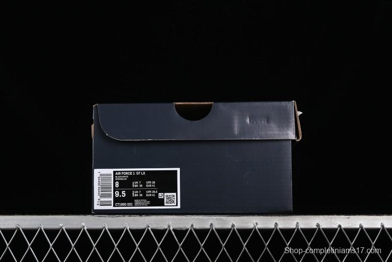 Nike Air Force 1 '07 Low Black Gold Swoosh Casual Sneakers - CT1990-001