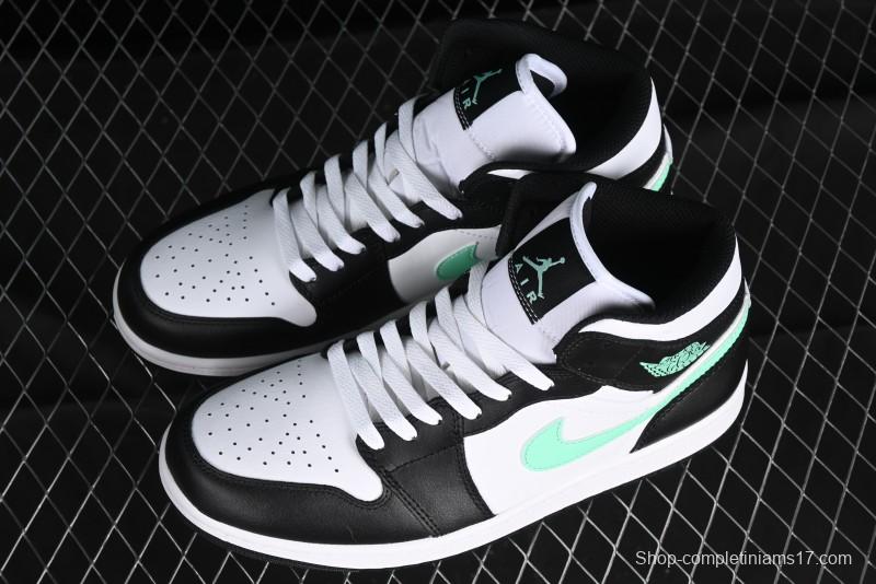 Nike Air Jordan 1 Mid AJ1 White Black Green Culture Casual Sneakers - DQ8426-103