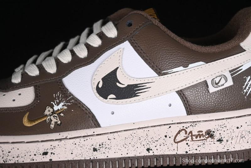 Nike Air Force 1 '07 Low Casual Sneakers with Assassination of Little Bear Anime Theme - DB3301-770
