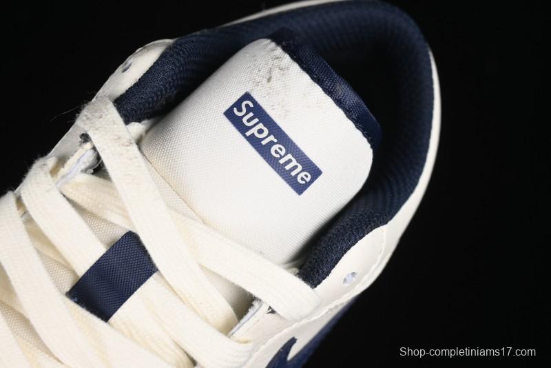 Nike Air Jordan 1 Low Supreme Collaboration Retro Basketball Shoes - WG8850-011