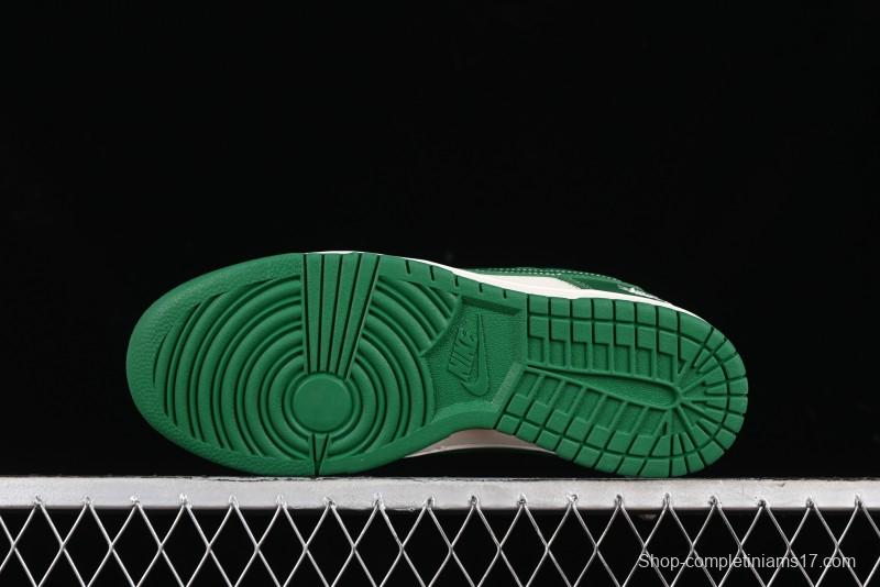 Nike SB Dunk Low Stussy Collaboration - Dark Green Anniversary Custom Low-Top Casual Skate Shoes - BB9898-005