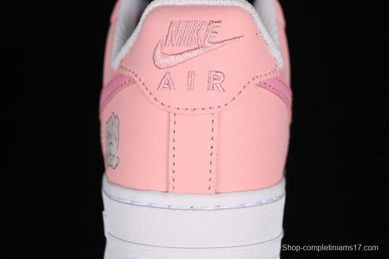 Nike Air Force 1'07 Low Casual Sneakers with Cuddle Bear Design - YY2024-762