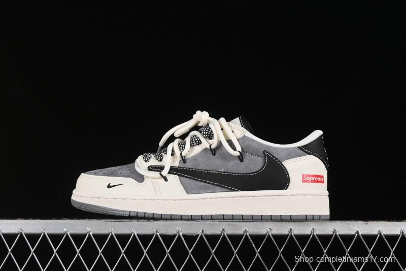 Nike Travis Scott x Fragment Design x Air Jordan 1 Low OG SP AJ1 Supreme Collaboration - SJ0086-132