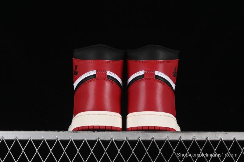 Nike Air Jordan 1 High OG Retro Basketball Shoes with Black Toe Design - DZ5485-106