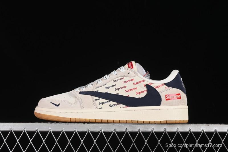 Nike Travis Scott x Fragment Design x Air Jordan 1 Low OG SP AJ1 Supreme Collaboration - JH6088-613