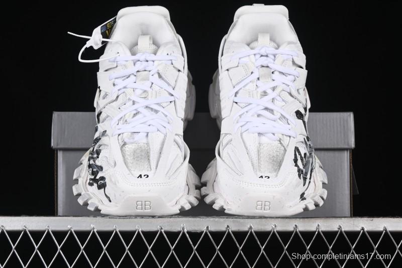 Balenciaga Track Sneaker Tess with Transparent Heel Strap - WTRHW9010