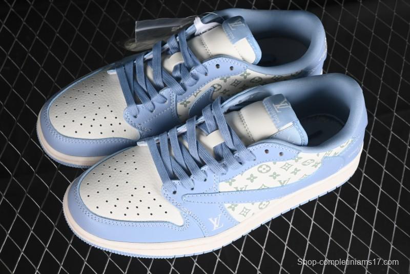 Nike Travis Scott x Fragment Design x Air Jordan 1 Low OG SP AJ1 University Blue - LX1988-104
