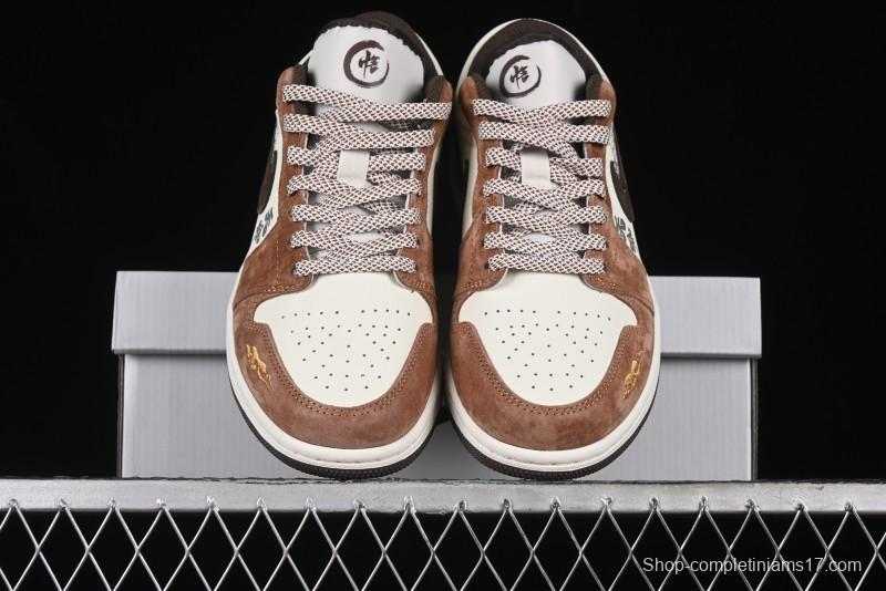 Nike Air Jordan 1 Low Retro Basketball Shoes Mythical Wukong Custom Design - DC2024-034