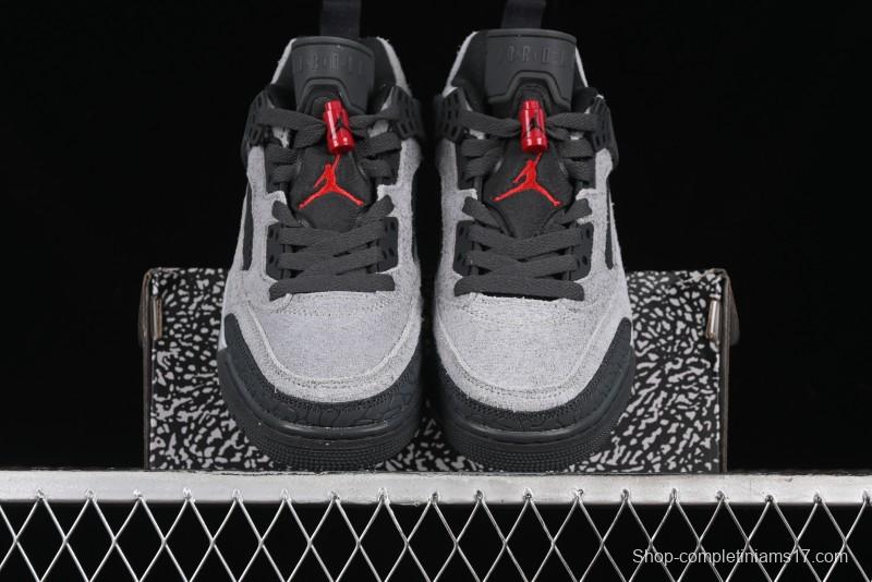 Nike Jordan Spizike Low AJ Hybrid Elements Black Grey Crack Leather Casual Sneakers - FQ1759-002