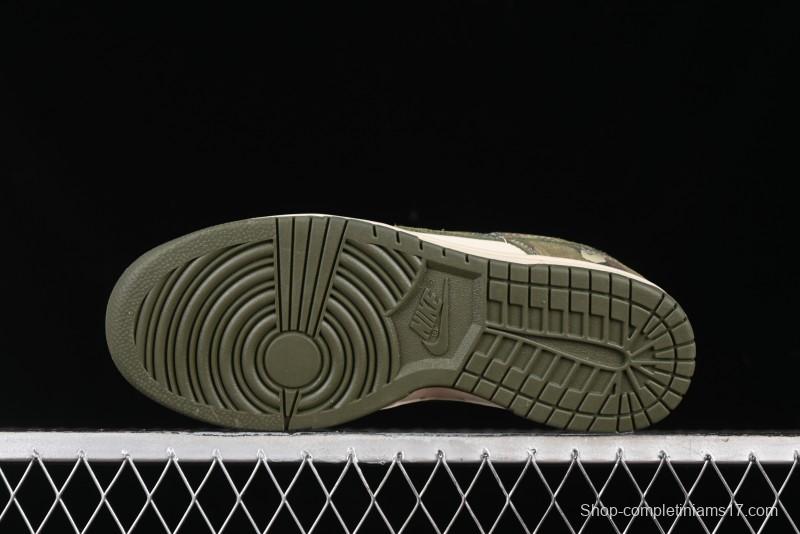 Nike SB Dunk Low Bape Collaboration - Jungle Camouflage Anniversary Custom Low-Top Casual Skate Shoes - CH6336-230