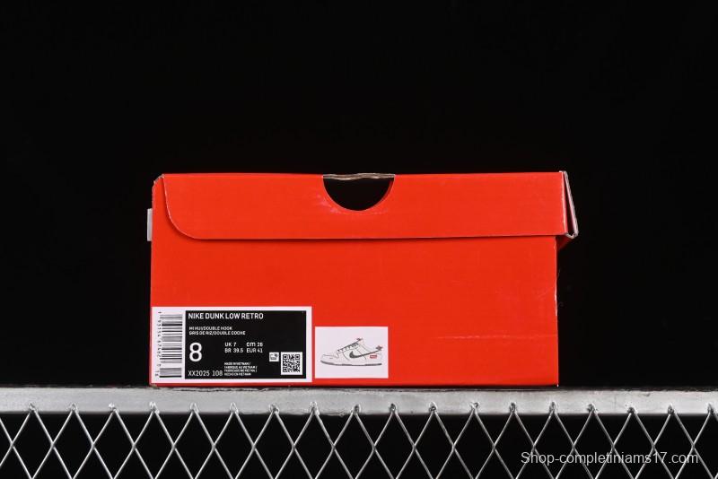 Nike SB Dunk Low Supreme Collaboration - Beige Canvas Swoosh Anniversary High-End Custom Low-Top Casual Sneakers - XX2025-108