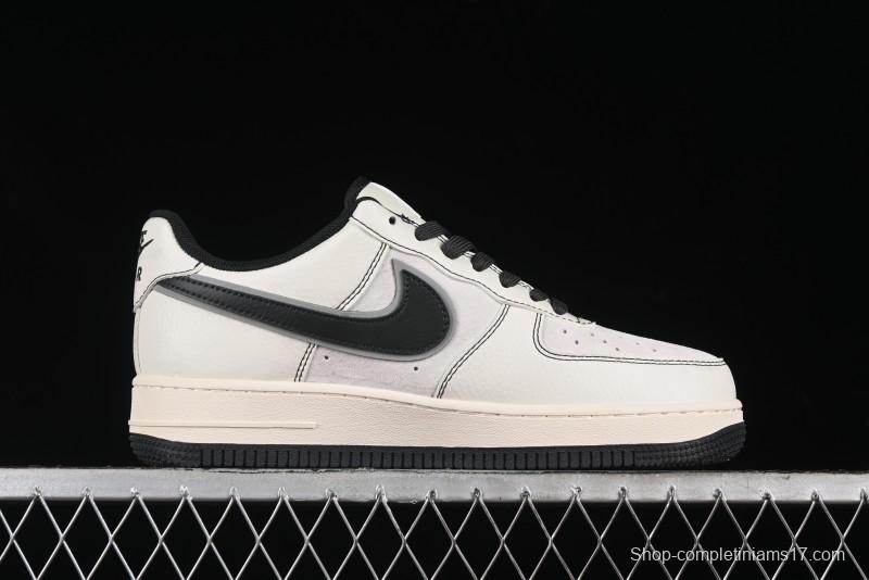 Nike Air Force 1 '07 Low Supreme Collaboration - Beige Grey Pigskin Low-Top Casual Sneakers - XZ6188-018