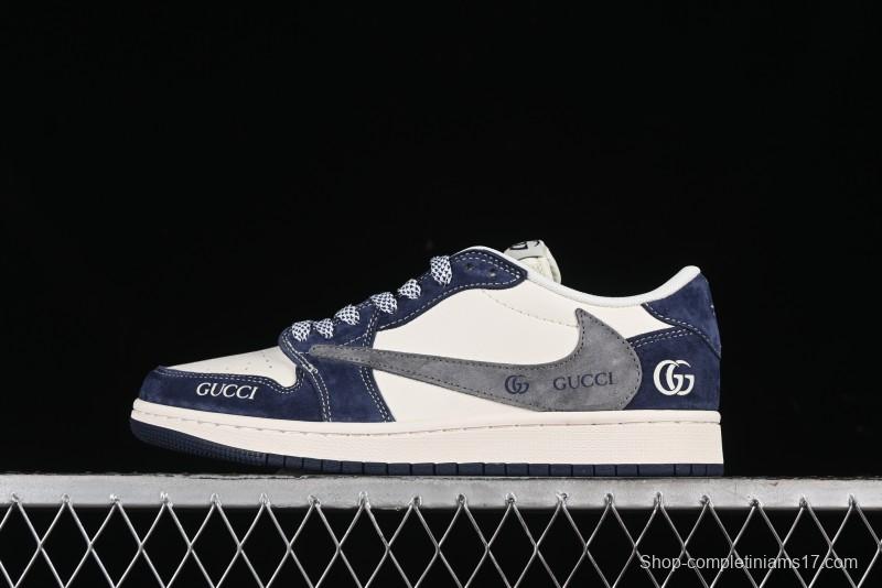 Nike Travis Scott x Fragment Design x Air Jordan 1 Low OG SP AJ1 Gucci Collaboration - XY2688-109