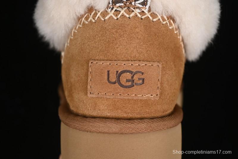 UGG Classic Ultra Mini Alpine Short Boots with Genuine Shearling Lining - 1158224