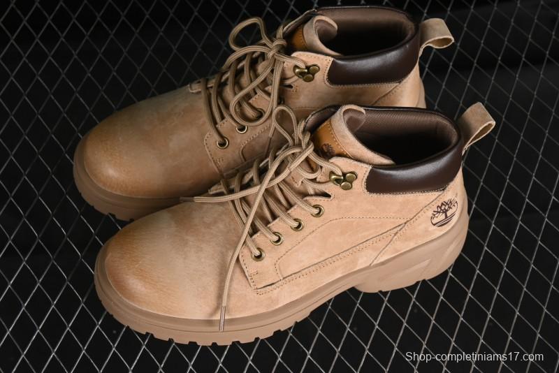 Timberland Outdoor Mid-Top Casual Martin Boots with Premium Suede Leather and Anti-Odor Insole - TB10059SAND