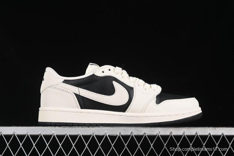 Nike Travis Scott x Fragment Design x Air Jordan 1 Low OG SP AJ1 Burberry Collaboration - BB6588-316