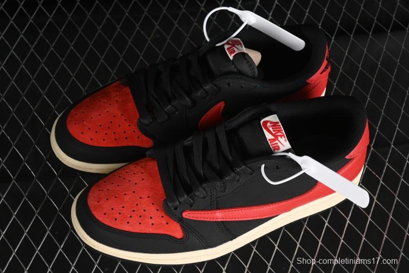 Nike Travis Scott x Air Jordan 1 Low OG AJ1 Reverse Swoosh Sneakers - DM7866-061