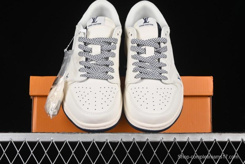 Nike Travis Scott x Fragment Design x Air Jordan 1 Low OG SP AJ1 LV Collaboration - XZ1268-003