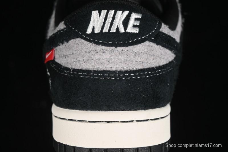 Nike SB Dunk Low Stussy Series - Grey Black with Black Swoosh Anniversary Custom Low-Top Casual Skate Shoes - MM1089-028