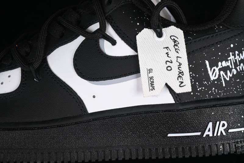 Nike Air Force 1 '07 Low Retro Street Spray White Peach Bubble Casual Sneakers - ZH0316-038