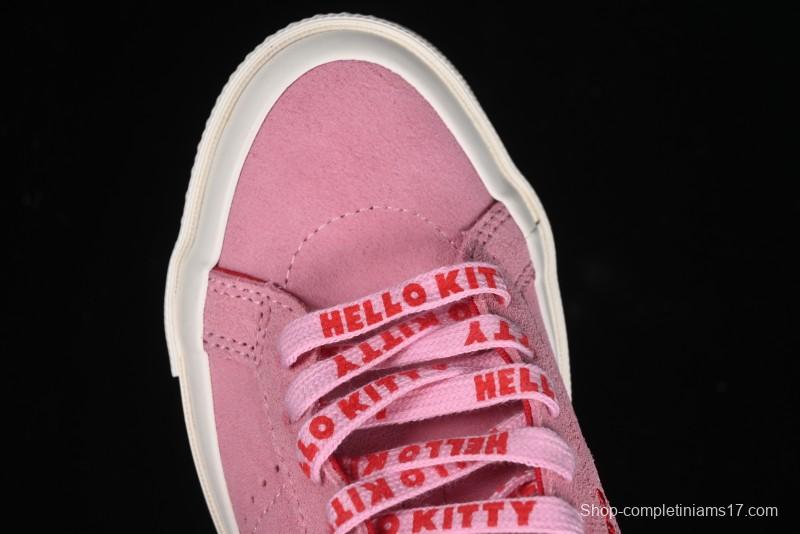 Converse One Star Hello Kitty Collaboration Low Top Casual Sneakers with Embroidered Bow - 362941C