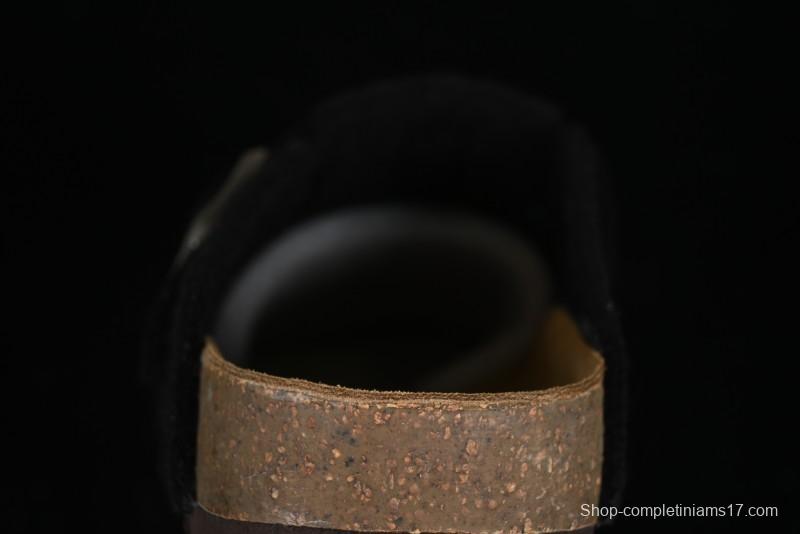 Birkenstock Half Open Toe Sandals with Smokeless Coal Wool Upper - G.D4