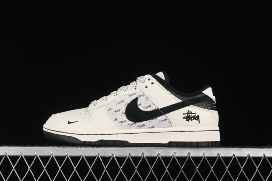 Nike SB Dunk Low Stussy Collaboration - Anniversary High-End Custom Low-Top Casual Sneakers - XY1688-016