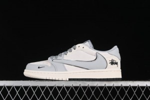 Nike Travis Scott x Fragment Design x Air Jordan 1 Low OG SP AJ1 Retro Sneakers - SJ2068-122