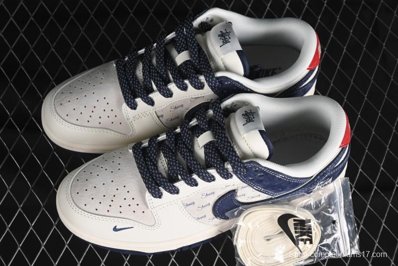 Nike SB Dunk Low Stussy Anniversary Edition Custom Premium Low-Top Skateboarding Shoes - XX2025-609