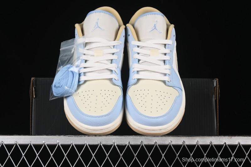 Nike Air Jordan 1 Low OG AJ1 Retro Basketball Shoes in White and Brown - HQ4186-111