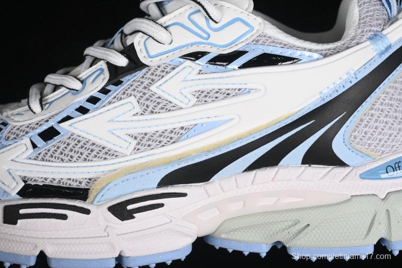 Off-White Be Right Back Low-Top Lifestyle Sneakers in White Blue - X.E5