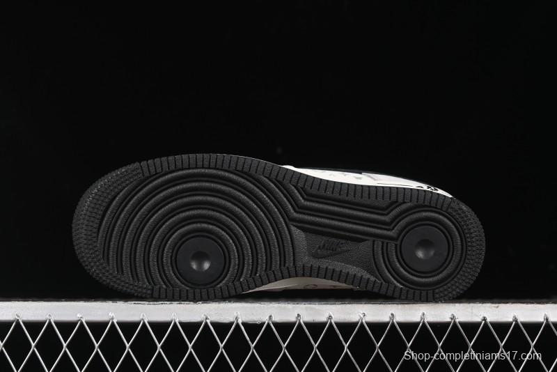 Nike Air Force 1 '07 Low Violent Bear Collaboration - Grey Black Print Low-Top Casual Sneakers - SJ9188-002