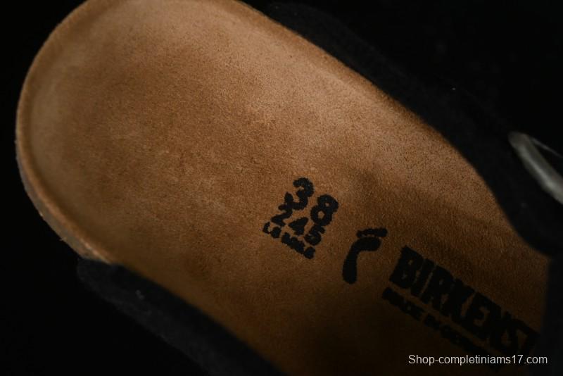 Birkenstock Half Open Toe Sandals with Smokeless Coal Wool Upper - G.D4