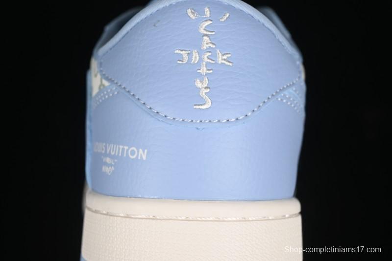 Nike Travis Scott x Fragment Design x Air Jordan 1 Low OG SP AJ1 University Blue - LX1988-104